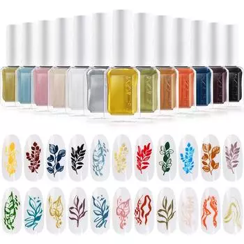 KADS 11 мл лак для стемпинга ногтей, 24 цвета, воздушно-сухой лак для печати на ногтях, лак для штампов для ногтей