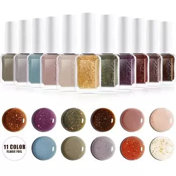 KADS 11 мл 11 цветов лака для ногтей светоотражающие блестки с эффектом сияния лак для дизайна ногтей долговечная воздушная краска для маникюра масло
