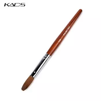 KADS 1 шт., 14 #, акриловая ручка Kolinsky, профессиональный гель для ногтей, красная деревянная ручка, круглая кисть с плоской головкой для дизайна ногтей, кисть, инструмент