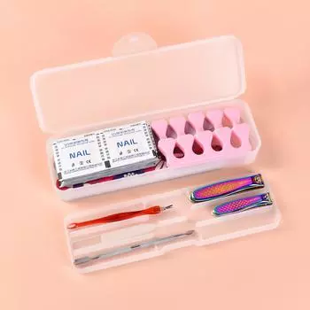 KADS 1 шт., прямоугольная двухслойная пустая коробка для хранения инструментов для дизайна ногтей, маникюрный контейнер для пинцетов, кусачек, ручек, кистей, буферных пилочек для ногтей