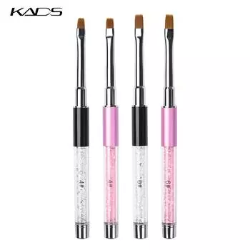 KADS 1 шт., размер 4 #/6 #, красота, дизайн ногтей, акриловый УФ-гель с ручкой, кисти для ногтей, поли-гель для ногтей, кисть для рисования, инструменты для рисования