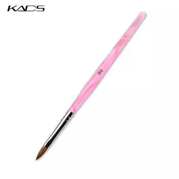 KADS, 1 шт., размер 6 #, кисть из колонского соболя, акриловая кисть для дизайна ногтей, дизайнерские кисти для рисования, кисти для ногтей, гель-лак, инструмент для дизайна ногтей