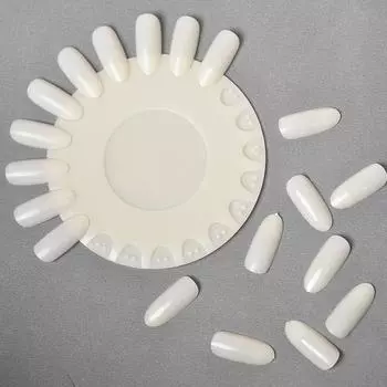 KADS 20 насадок Съемные накладные ногти Круглый дизайн ногтей Дисплей Практика Природа Прозрачный палец Полная карта