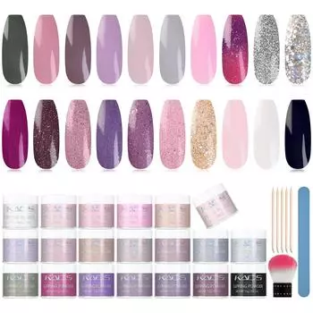 KADS 20 шт. пудра для ногтей пудра для ногтей не требует сушки в лампе натуральный сухой художественный декоративный пигмент блестящая пыль