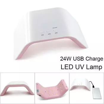 KADS 24 Вт УФ-светодиодная лампа, USB-зарядка, сушилка для ногтей с автоматическим датчиком, маникюр, УФ-сушка, инструмент для отверждения гель-лака для ногтей