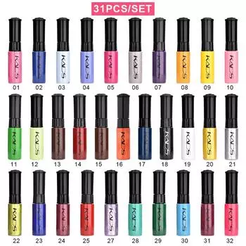 KADS 31 шт., набор лаков для стемпинга ногтей, лак для ногтей 7 мл, лак для дизайна ногтей, маникюрный лак для штамповых пластин