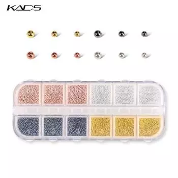 KADS 3 размера украшения для ногтей икра бусины из нержавеющей стали бусины 4 цвета маникюрные аксессуары DIY ногти