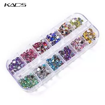 KADS 4 мм конус красочные стразы 600 шт. украшения для ногтей с бриллиантами для дизайна ногтей стразы для дизайна ногтей
