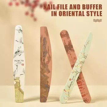 KADS, 4 шт./компл., 100, 120, 180, 220, 240, пилочка для ногтей с зернистостью и буфер, набор пилочек для лака для ногтей в восточном стиле, пилочки для ногтей