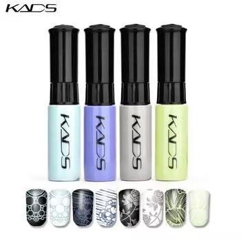KADS 4 шт./компл. набор лаков для стемпинга ногтей, маникюрные украшения, штамп, лак для дизайна ногтей