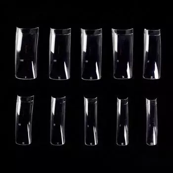 KADS 500 шт. длинные квадратные накладные ногти без складок, белые, натуральные, прозрачные, 10 размеров, инструменты для дизайна ногтей, маникюр, накладные ногти