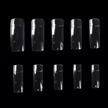 KADS 500 шт. длинные квадратные накладные ногти без складок, накладные ногти, белые, натуральные, прозрачные, 10 размеров, инструменты для дизайна ногтей, маникюр