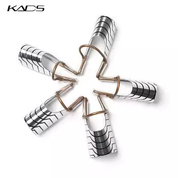 KADS 5 шт./упак. многоразовые фольги для дизайна ногтей, формы для ногтей для УФ-геля, серебряный маникюр, форма для наращивания ногтей, инструменты для строителя