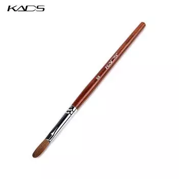 KADS 8 # Kolinsky Sable Акриловая кисть для ногтей Полигель для ногтей Кисть для наращивания ногтей Круглая плоская головка Красная деревянная ручка Кисти для геля для дизайна ногтей Инструмент