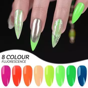 KADS 9,5 мл флуоресцентный гель-лак для ногтей модный неоновый УФ-светодиодный замачиваемый флуоресцентный долговечный гель-лак 8 цветов