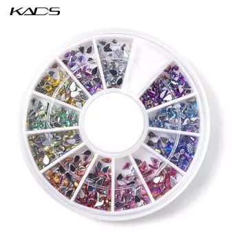 KADS AB 1,5*3 мм стразы для дизайна ногтей, блестящие акриловые украшения для ногтей, цветные аксессуары для маникюра