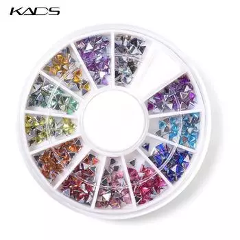 KADS AB 1,5*3 мм треугольные стразы для ногтей, маникюрные украшения для ногтей, декоративные стразы для дизайна ногтей