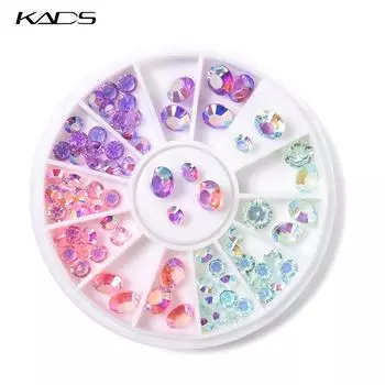 KADS AB красочные конусные формы дизайн ногтей декор со стразами украшения для ногтей с кристаллами и блестящими стразами аксессуары для ногтей