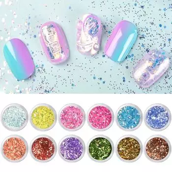 KADS блеск для ногтей порошок пыли пигмент порошок дизайн ногтей маникюр украшения аксессуары для ногтей инструмент красота порошок для ногтей