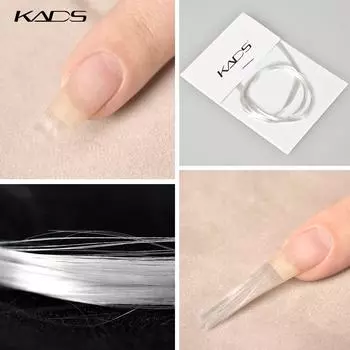 KADS дизайн ногтей стекловолокно для наращивания ногтей форма 1,2 м/2,0 м/4,0 м УФ-гель строительное волокно французский акрил DIY маникюрный инструмент