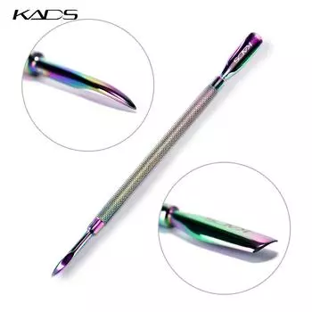 KADS двухсторонний толкатель для кутикулы ногтей, гель-лак, инструмент для удаления кутикулы, толкатель омертвевшей кожи, щипцы для дизайна ногтей, маникюрные инструменты для ногтей