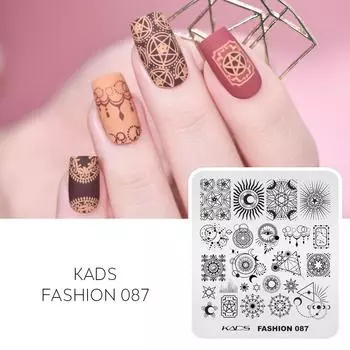 KADS Fashion 087 Шаблоны для штамповки ногтей Трафареты для печати ногтей Маникюрный инструмент для маникюрного салона