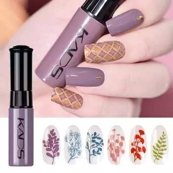 KADS лак для стемпинга ногтей для штамповой пластины, 2 функции, лак для печати, точечный лак, ручка, лак для ногтей, шаблон для маникюра