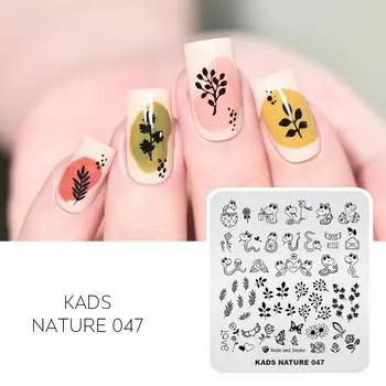 KADS Nature 047 пластины для штамповки ногтей змеиный цветок листья дизайн пластина для штамповки ногтей шаблон трафарет для печати инструменты для лака для штамповки ногтей