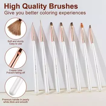 KADS новый дизайн ногтей кисть для дизайна ногтей рисунок резьба расстановка ногтей ручка-строитель плоский лайнер гель-лак для маникюра