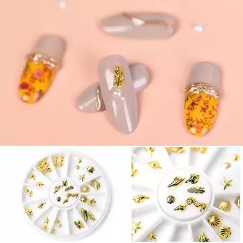 KADS Ocean Series, заклепки из сплава, золотые и серебряные украшения на выбор, инструменты для маникюра, красивые украшения для ногтей со стразами