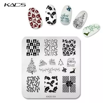 KADS пластины для штамповки ногтей шаблон штампа для маникюра DIY изображения пластины инструмент для украшения ногтей