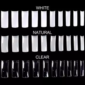 KADS Половина покрытия 500 шт./пакет Типсы Французские накладные ногти Бесследные складные маникюрные накладные ногти 500pcs/bag