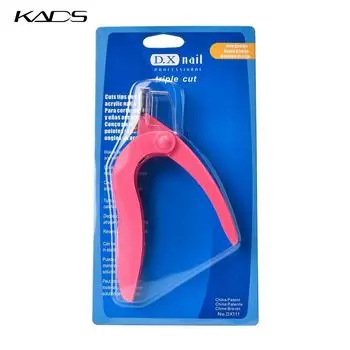KADS розовые/черные маникюрные ножницы для кутикулы, машинка для стрижки ногтей, акриловый УФ-гель, накладные ногти, инструмент для резки тройных кончиков