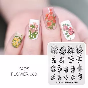KADS штампы для ногтей, штампы для ногтей, изображения природы, цветов и животных, шаблоны для штамповки ногтей, трафаретные инструменты для дизайна ногтей