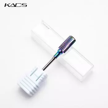 KADS сверла для ногтей с плоской головкой, электрические машинные пилочки для ногтей для маникюра, педикюра, цилиндрические сверла, фрезы для удаления