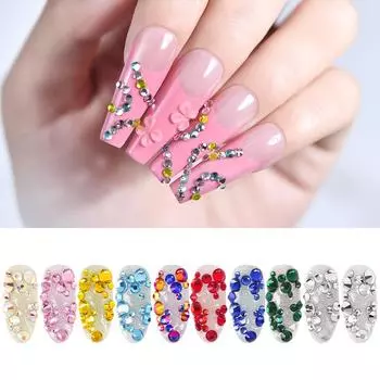 KADS украшения для ногтей со стразами 10 цветов на выбор аксессуары для дизайна ногтей
