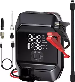 Kaedear Automotive Electric Jump Car Tire Air Rechargeable Tire Pump for and Japanese Mobile Jumping KAM-AP1 Starter, Pump, Cars, Motorcycles, More. чёрный