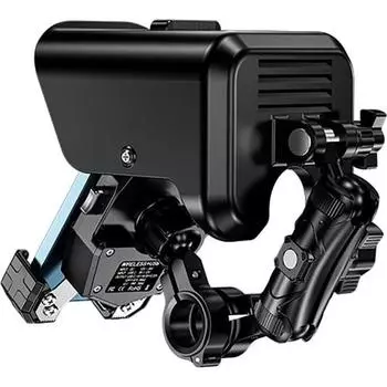 Kaedear Bike Sun Visor Sunshade Bicycle Smartphone Holder Mobile Holder Smartphone Holder Stand Mount Sun Visor Separate KDR-V1-M-BK (25.4mm/Black)