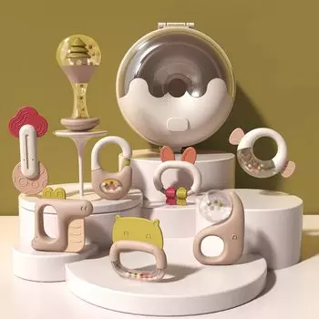 KaeKid Baby 0 Years Teething Baby 0 Years Educational 1 0 3 6 9 0 Years Newborn Baby Christmas Gifts PCS Storage Toy, Old, Rattle, Rattle, Toy,