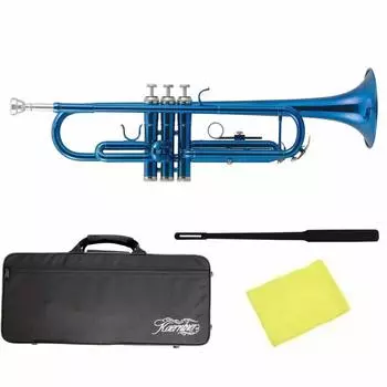 Kaerntner KTR-30MBL Trumpet, Metallic Blue (with semi-hard case)