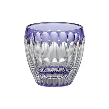 Kagami Crystal Cold Sake Cup Chrysanthemum Purple 80cc Edo Kiriko Traditional Craftsman Satoshi Nabetani T535-2685CMP