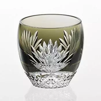 Kagami Crystal Kiriko Cold Sake Glass Moonlight Beauty (T535-2763-BLK)