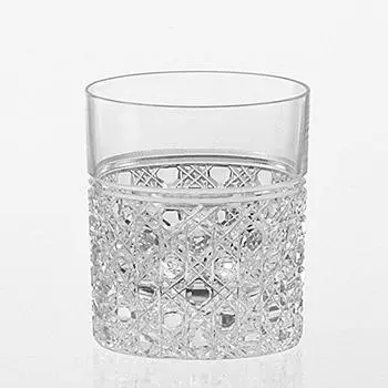 Kagami Crystal Kiriko Double Whiskey Octagonal Kagome Crest (T483-1)