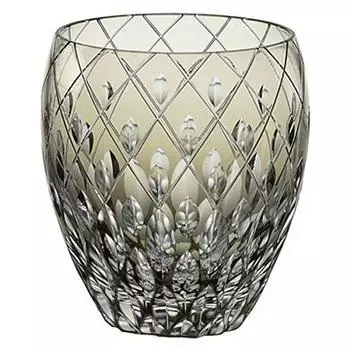 Kagami Crystal Rocks Glass Distant Thunder Blue Ink 300cc Edo Kiriko Traditional Craftsman Hideaki Shinozaki T682-2641BLK