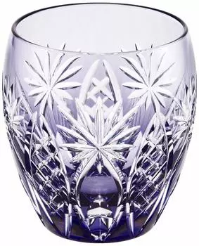 Kagami Crystal Rocks Glass Purple 240cc Edo Kiriko Yarai Heavy Star Emblem (Кагами) T727-2668CMP
