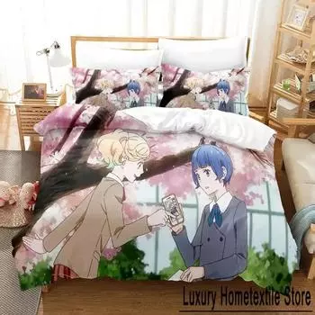 Kageki Shojo Bedding Set Single Twin Full Queen King Size Bed Set Adult Kid Bedroom Duvetcover Sets 3D Print Anime Bed Sheet Set 70x133cm 2pcs
