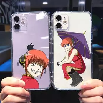 Кагура Джинтама аниме забавный чехол для телефона прозрачный мягкий для iphone 12 11 13 7 8 6 s plus x xs xr pro max mini iphone 11 pro