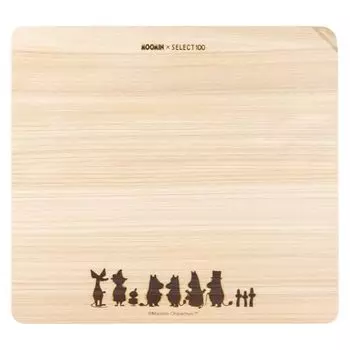 Kai AP5124 Moomin Cutting Board, 9.1 x 8.3 inches (230 x 210 mm), Made in Japan, Dishwasher Safe, SELECT100 x Moomin