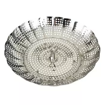 Kai Brand KAI Stainless Steel Large Free Size Steamer for Dishwasher Safe KAI KITCHEN Made in Japan DH8070 18-28cm