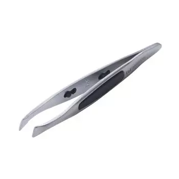 Kai Brand KAI Stylish Tweezers Slanted Tip Silver Tweezers HK0425 Anti-Slip